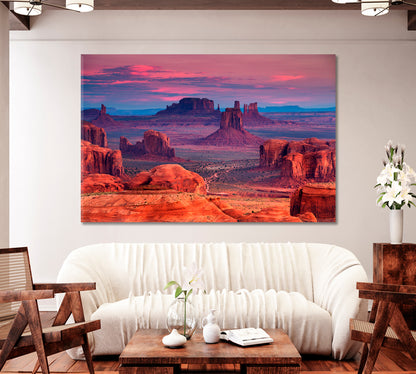 Sunrise at Hunts Mesa Monument Valley Arizona Canvas Print-Canvas Print-CetArt-1 Panel-24x16 inches-CetArt
