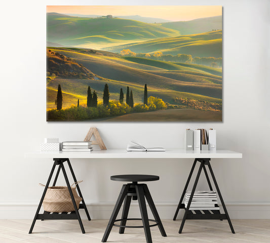 Spring Hills Tuscany Italy Canvas Print-Canvas Print-CetArt-1 Panel-24x16 inches-CetArt