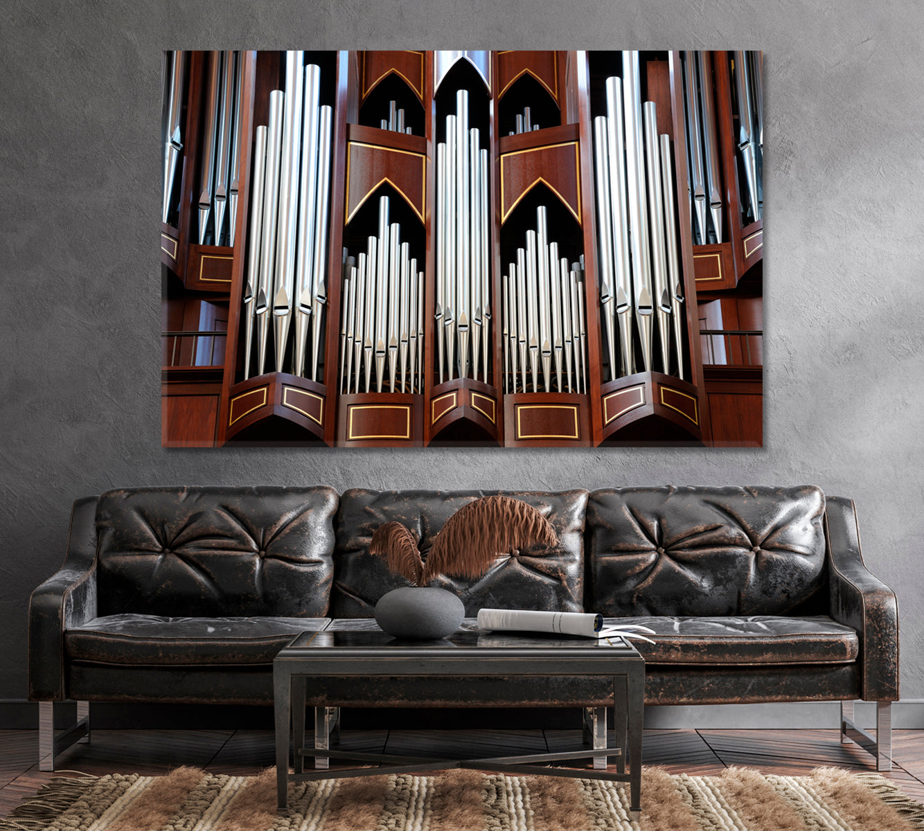 Organ at Christ Church Victoria Canada Canvas Print-Canvas Print-CetArt-1 Panel-24x16 inches-CetArt