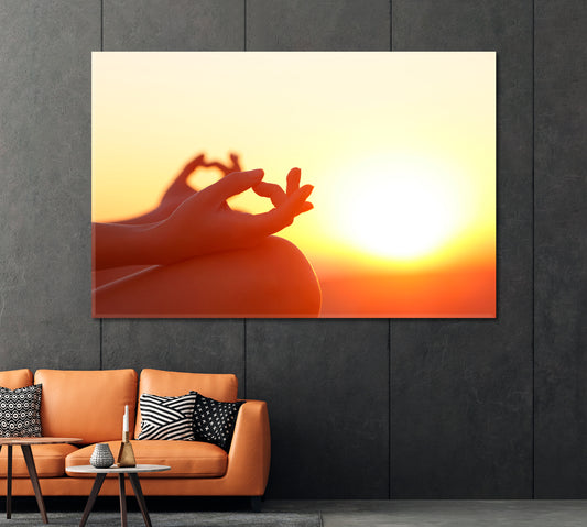 Therapy of Yoga Canvas Print-Canvas Print-CetArt-1 Panel-24x16 inches-CetArt