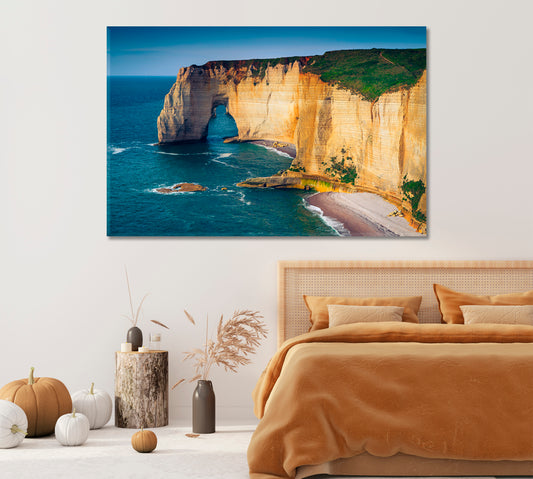 Atlantic Ocean Coastline with High Cliffs Canvas Print-Canvas Print-CetArt-1 Panel-24x16 inches-CetArt