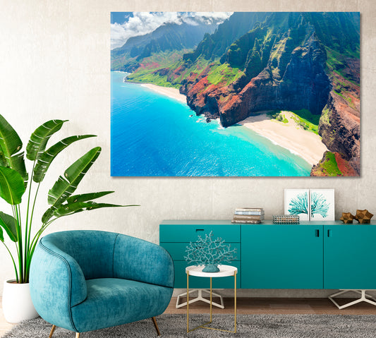 Sunny Day on Kauai Island Hawaii Canvas Print-Canvas Print-CetArt-1 Panel-24x16 inches-CetArt
