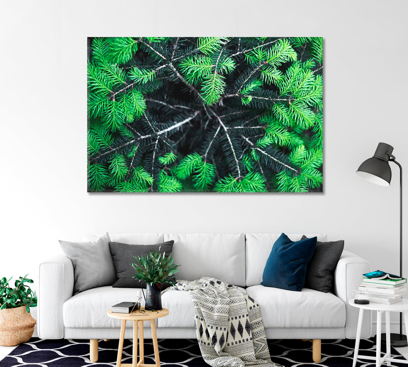 Green Spruce Needles Canvas Print-Canvas Print-CetArt-1 Panel-24x16 inches-CetArt