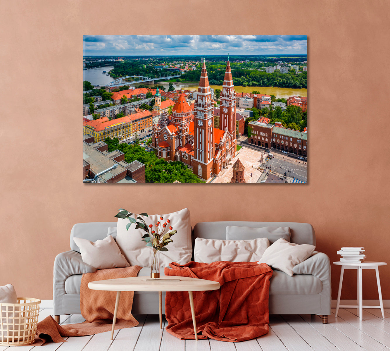 Votive Church in Szeged Hungary Canvas Print-Canvas Print-CetArt-1 Panel-24x16 inches-CetArt