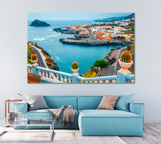 Garachico Town on Tenerife Island Canary Spain Canvas Print-Canvas Print-CetArt-1 Panel-24x16 inches-CetArt