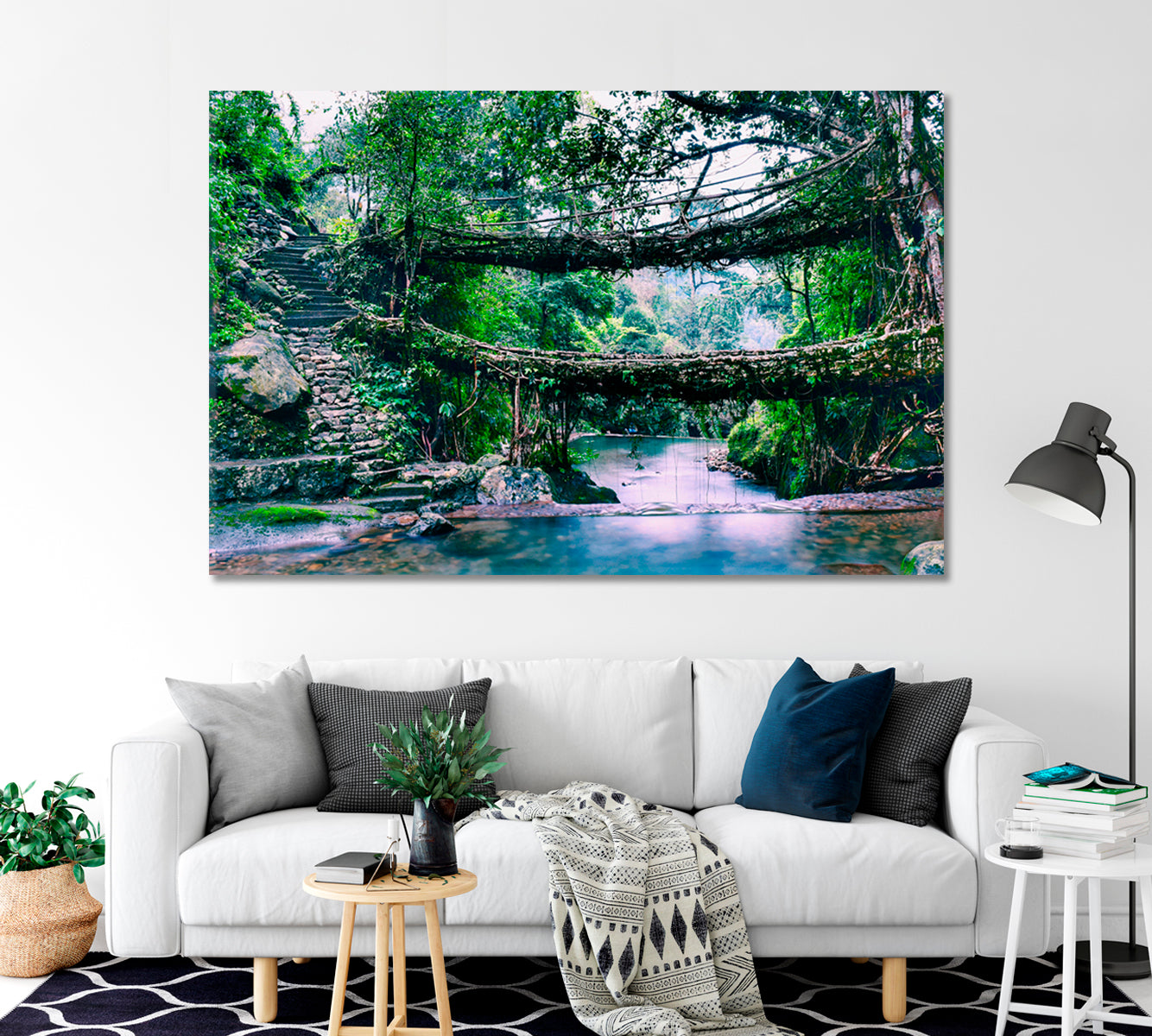 Living Root Bridge India Canvas Print-Canvas Print-CetArt-1 Panel-24x16 inches-CetArt