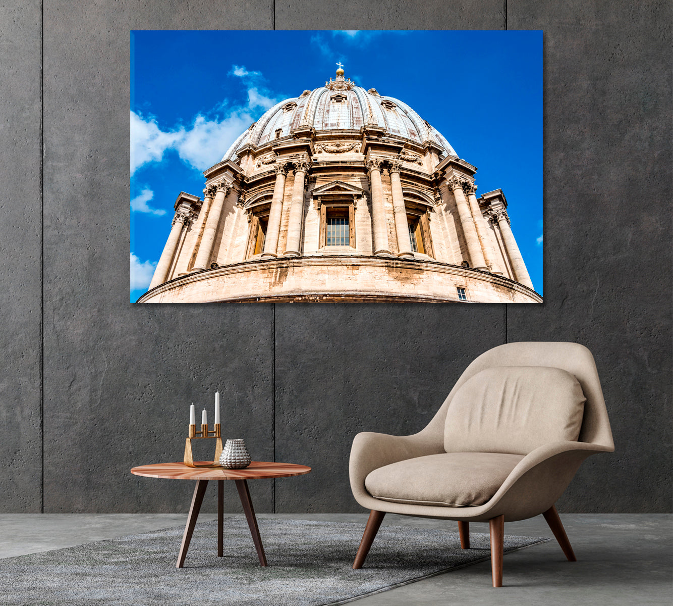 Dome of St. Peter's Basilica Vatican Italy Canvas Print-Canvas Print-CetArt-1 Panel-24x16 inches-CetArt