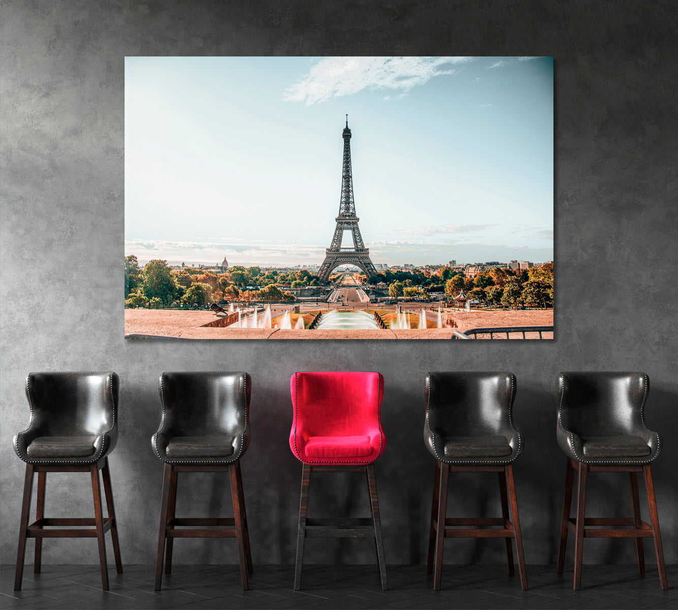 Eiffel Tower Paris France Canvas Print-Canvas Print-CetArt-1 Panel-24x16 inches-CetArt