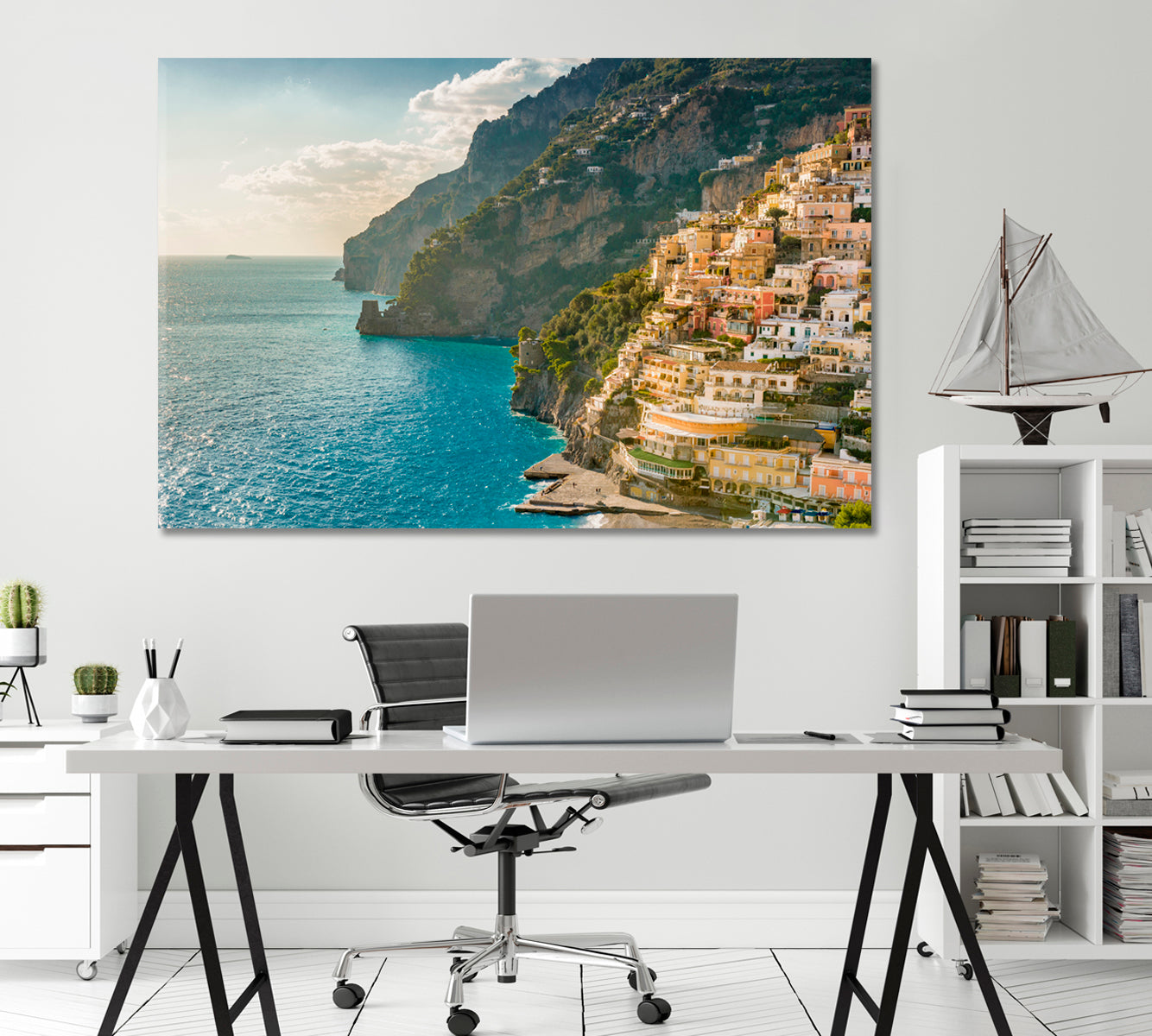 Amalfi Coast Italy Canvas Print-Canvas Print-CetArt-1 Panel-24x16 inches-CetArt