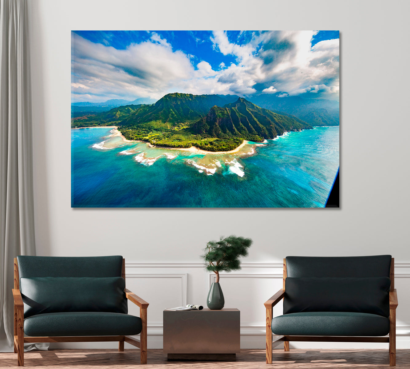 Na Pali Coast Kauai Canvas Print-Canvas Print-CetArt-1 Panel-24x16 inches-CetArt