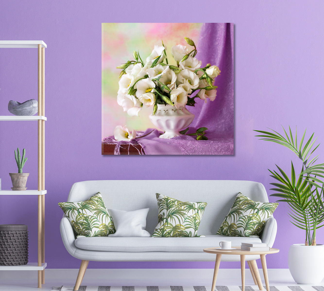 Flowers Still Life Canvas Print-Canvas Print-CetArt-1 panel-12x12 inches-CetArt