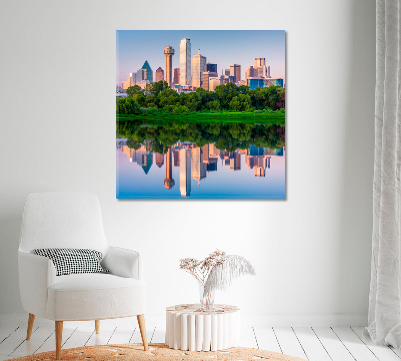 Dallas Skyline United States Canvas Print-Canvas Print-CetArt-1 panel-12x12 inches-CetArt