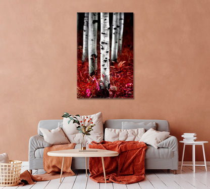 Aspen Birch Trees at Fall Canvas Print-Canvas Print-CetArt-1 panel-16x24 inches-CetArt