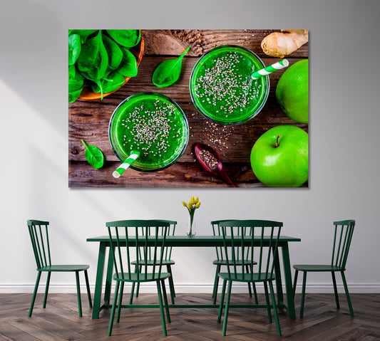 Spinach and Apple Cocktail Canvas Print-Canvas Print-CetArt-1 Panel-24x16 inches-CetArt