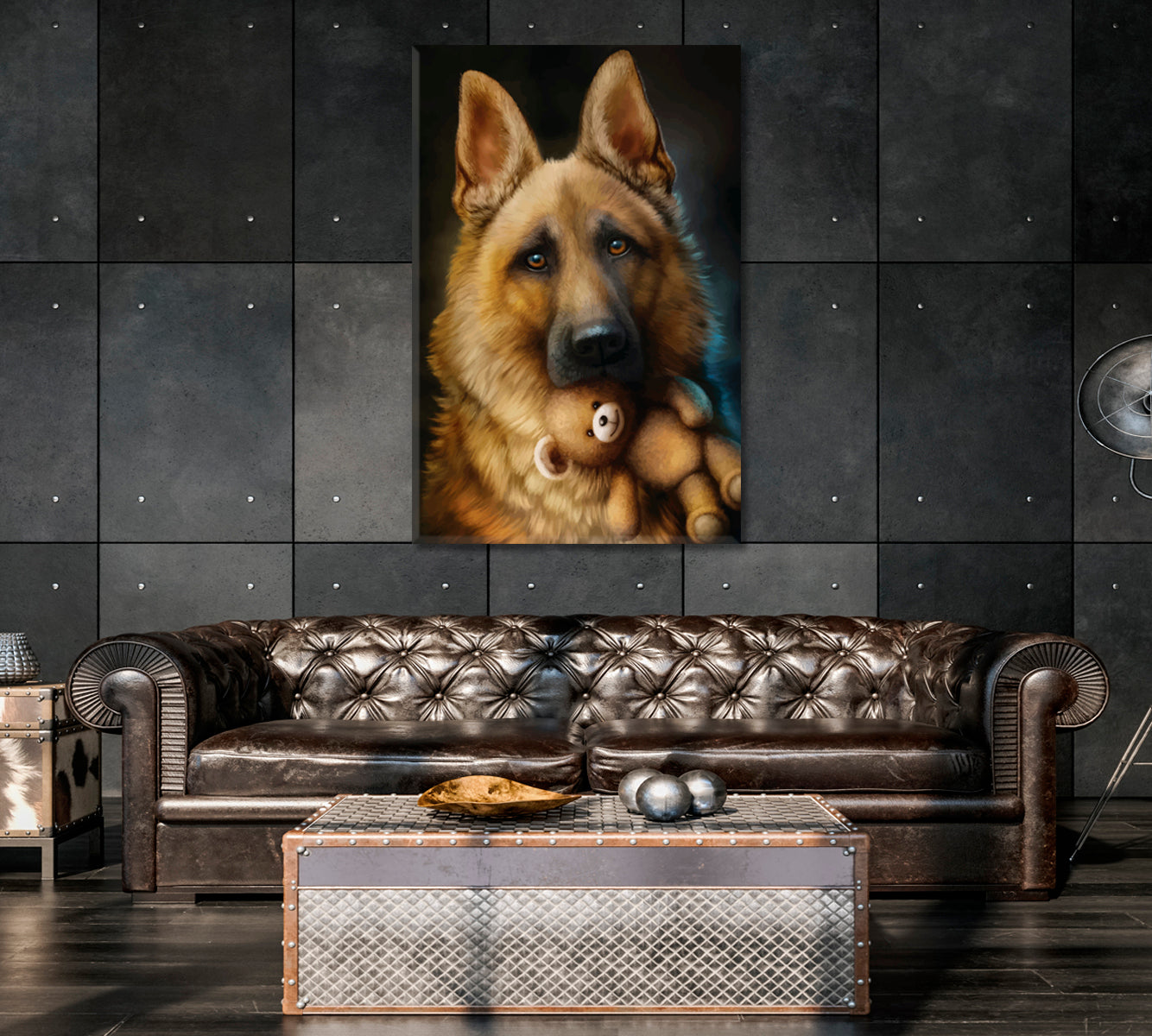 German Shepherd Canvas Print-Canvas Print-CetArt-1 panel-16x24 inches-CetArt