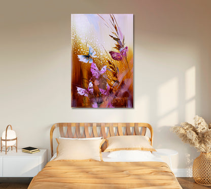 Stunning Fluttering Colorful Butterflies Canvas Print-Canvas Print-CetArt-1 panel-16x24 inches-CetArt