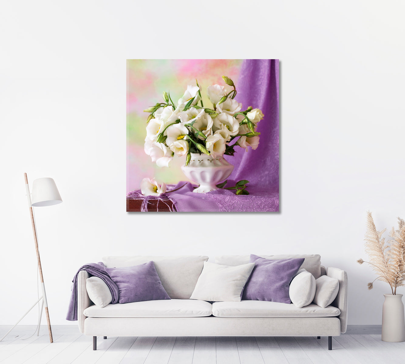 Flowers Still Life Canvas Print-Canvas Print-CetArt-1 panel-12x12 inches-CetArt