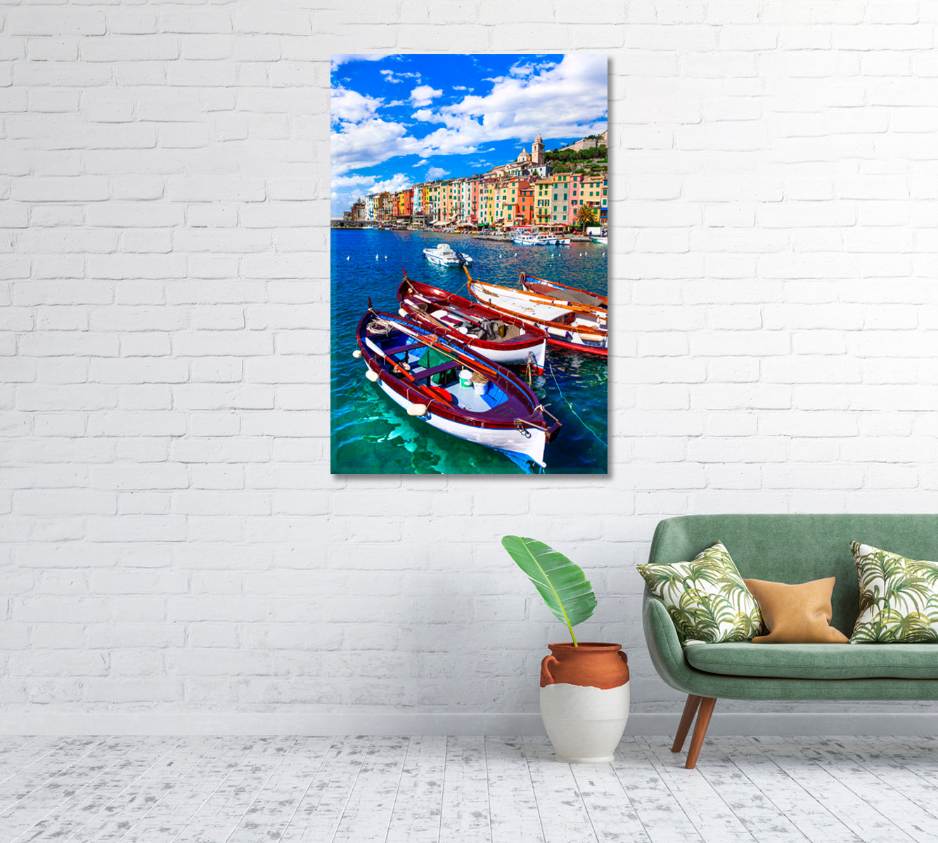 Cinque Terre Portovenere Fishing Village Italy Canvas Print-Canvas Print-CetArt-1 panel-16x24 inches-CetArt