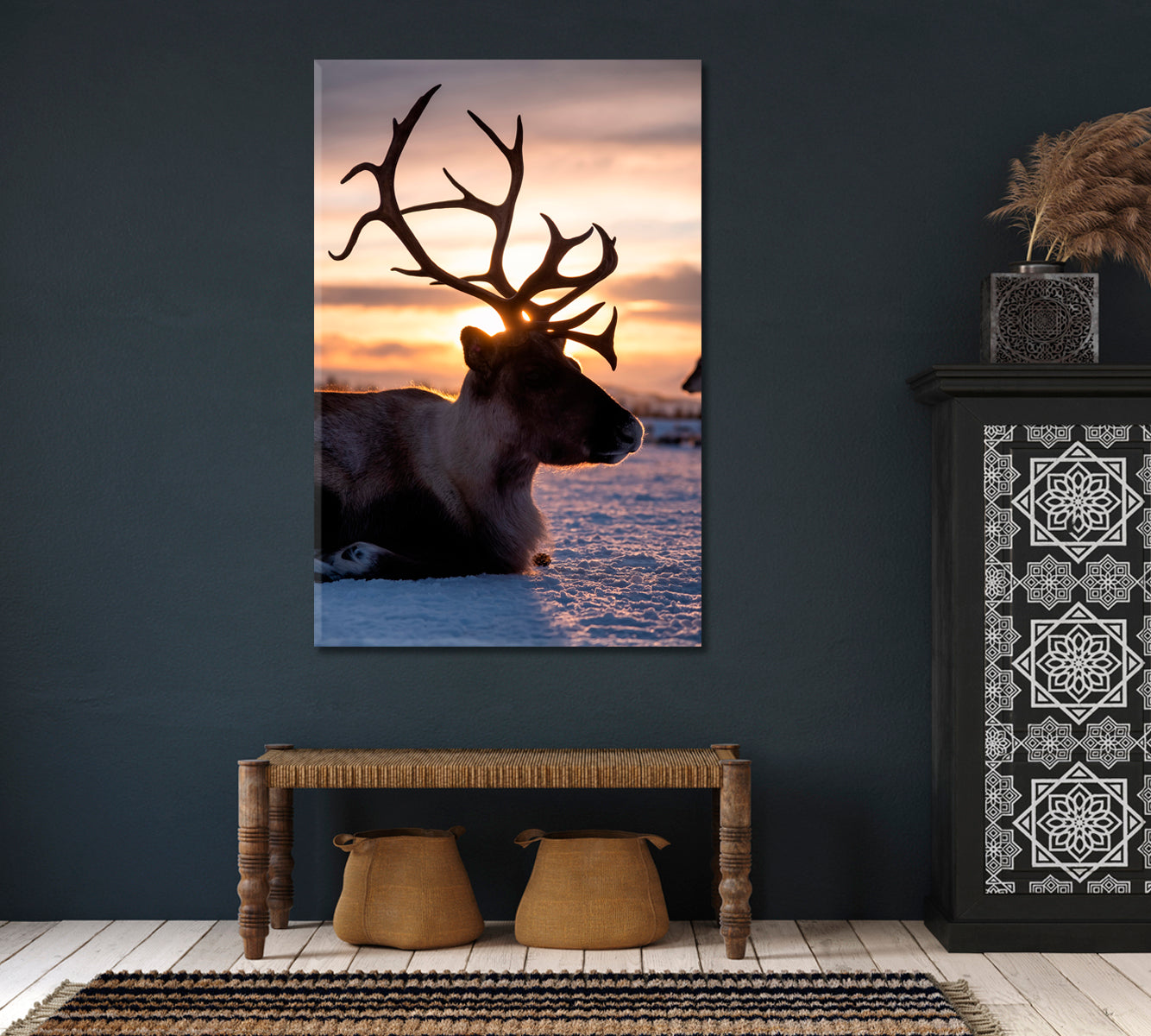 Reindeer Canvas Print-Canvas Print-CetArt-1 panel-16x24 inches-CetArt