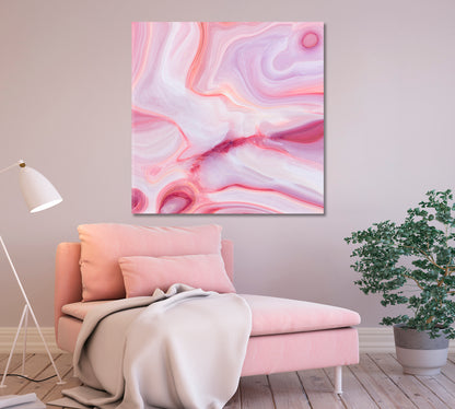 Pink Marble Pattern Canvas Print-Canvas Print-CetArt-1 panel-12x12 inches-CetArt