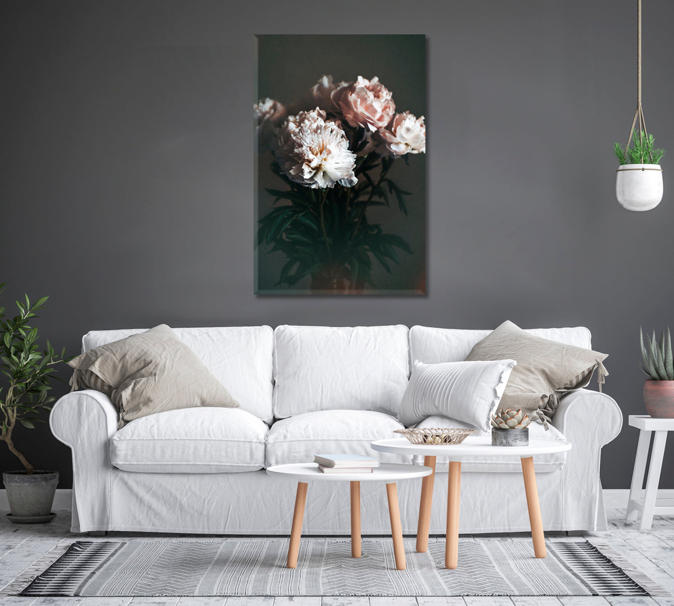 Peonies Canvas Print-Canvas Print-CetArt-1 panel-16x24 inches-CetArt