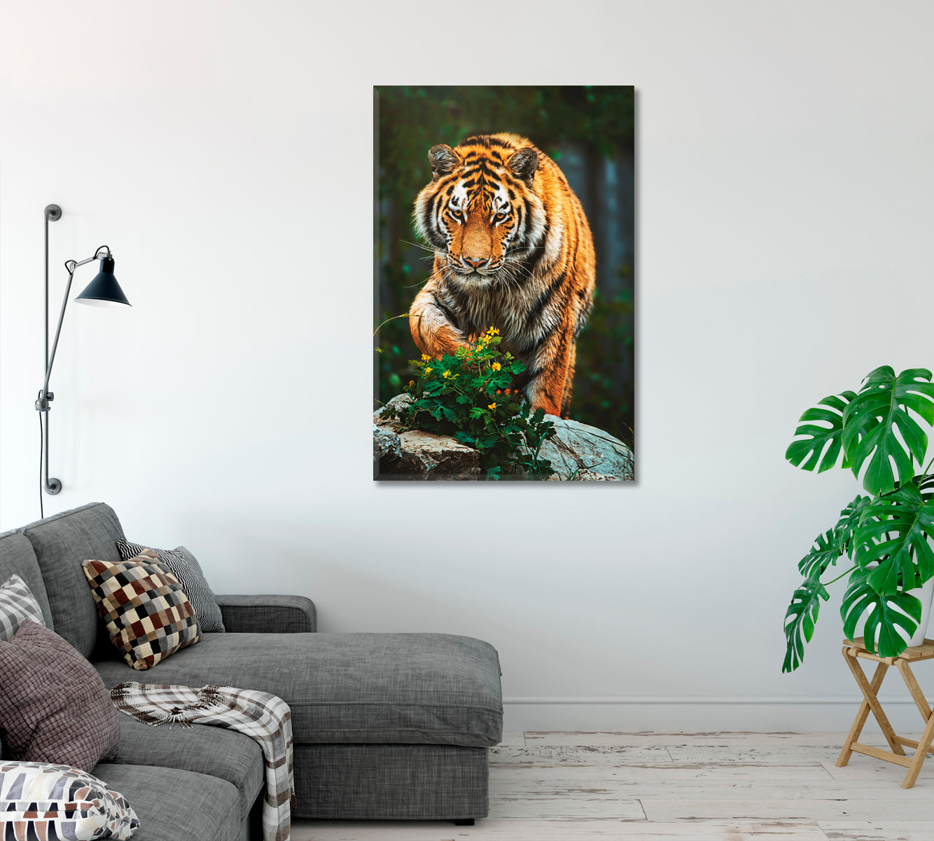 Wild Siberian Tiger Canvas Print-Canvas Print-CetArt-1 panel-16x24 inches-CetArt