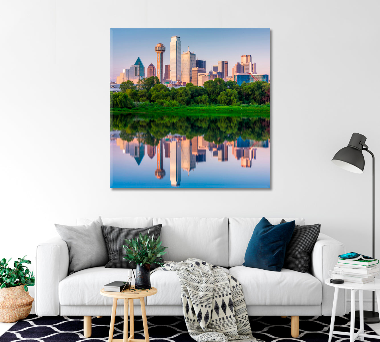 Dallas Skyline United States Canvas Print-Canvas Print-CetArt-1 panel-12x12 inches-CetArt