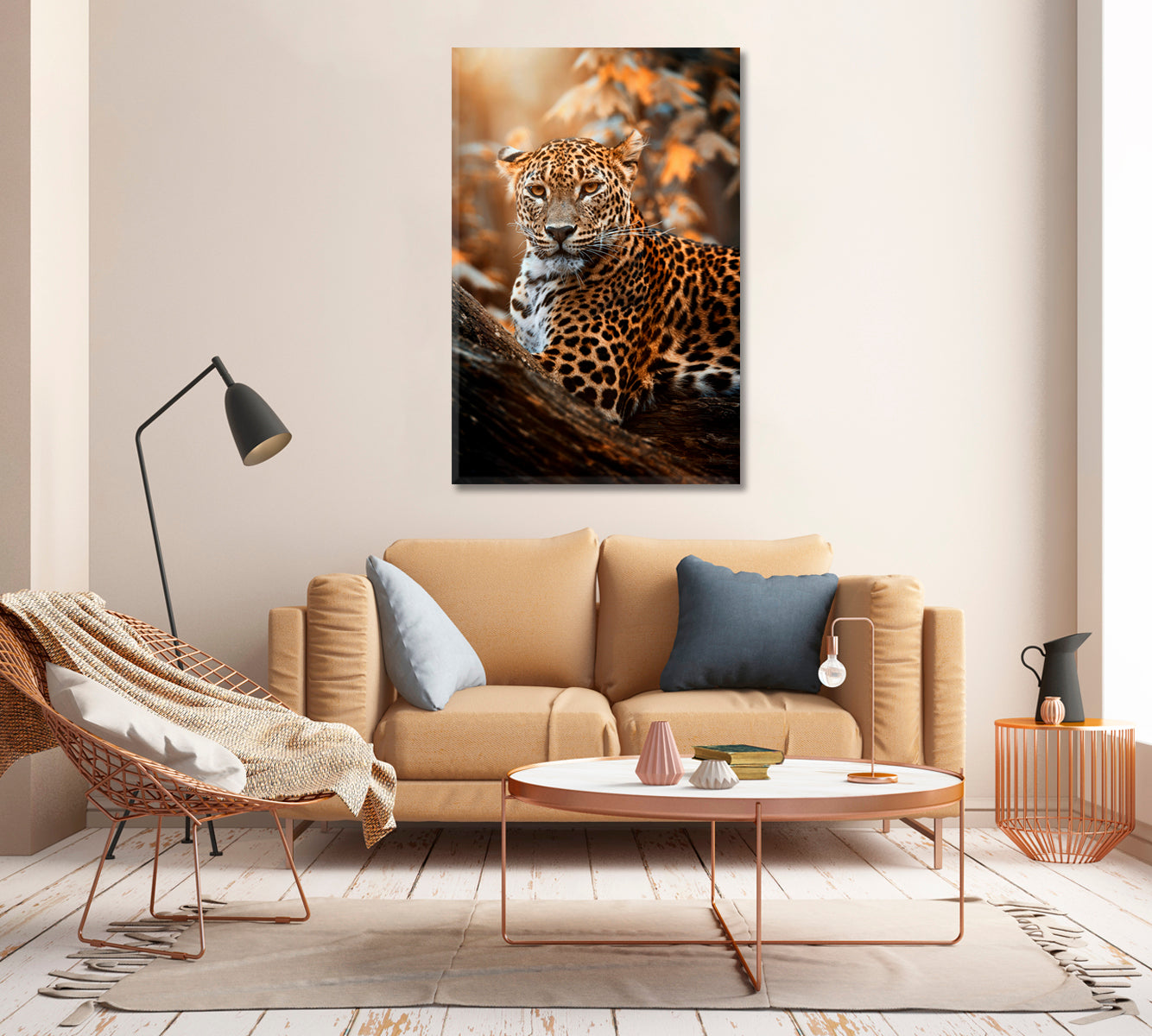 Ceylon Leopard Canvas Print-Canvas Print-CetArt-1 panel-16x24 inches-CetArt