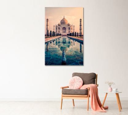 Taj Mahal Agra India Canvas Print-Canvas Print-CetArt-1 panel-16x24 inches-CetArt