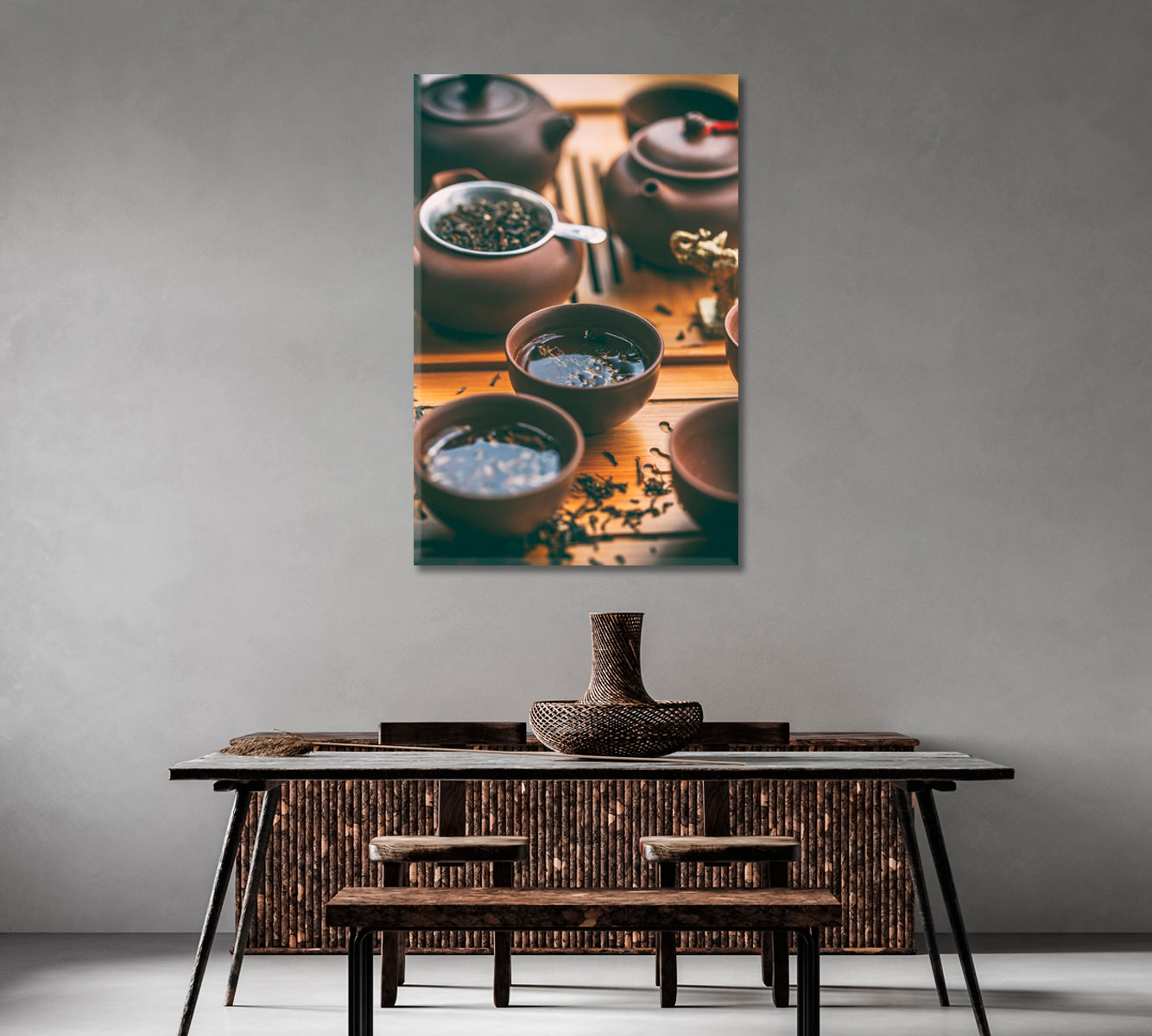 Chinese Tea Ceremony Canvas Print-Canvas Print-CetArt-1 panel-16x24 inches-CetArt
