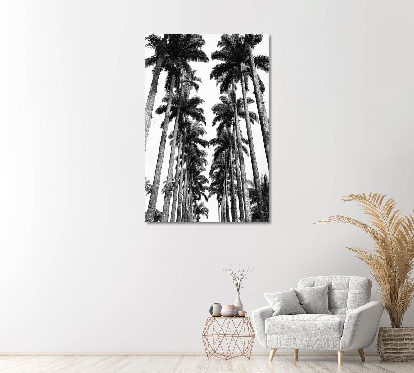 Palm Trees Avenue Rio de Janeiro Botanical Garden Canvas Print-Canvas Print-CetArt-1 panel-16x24 inches-CetArt