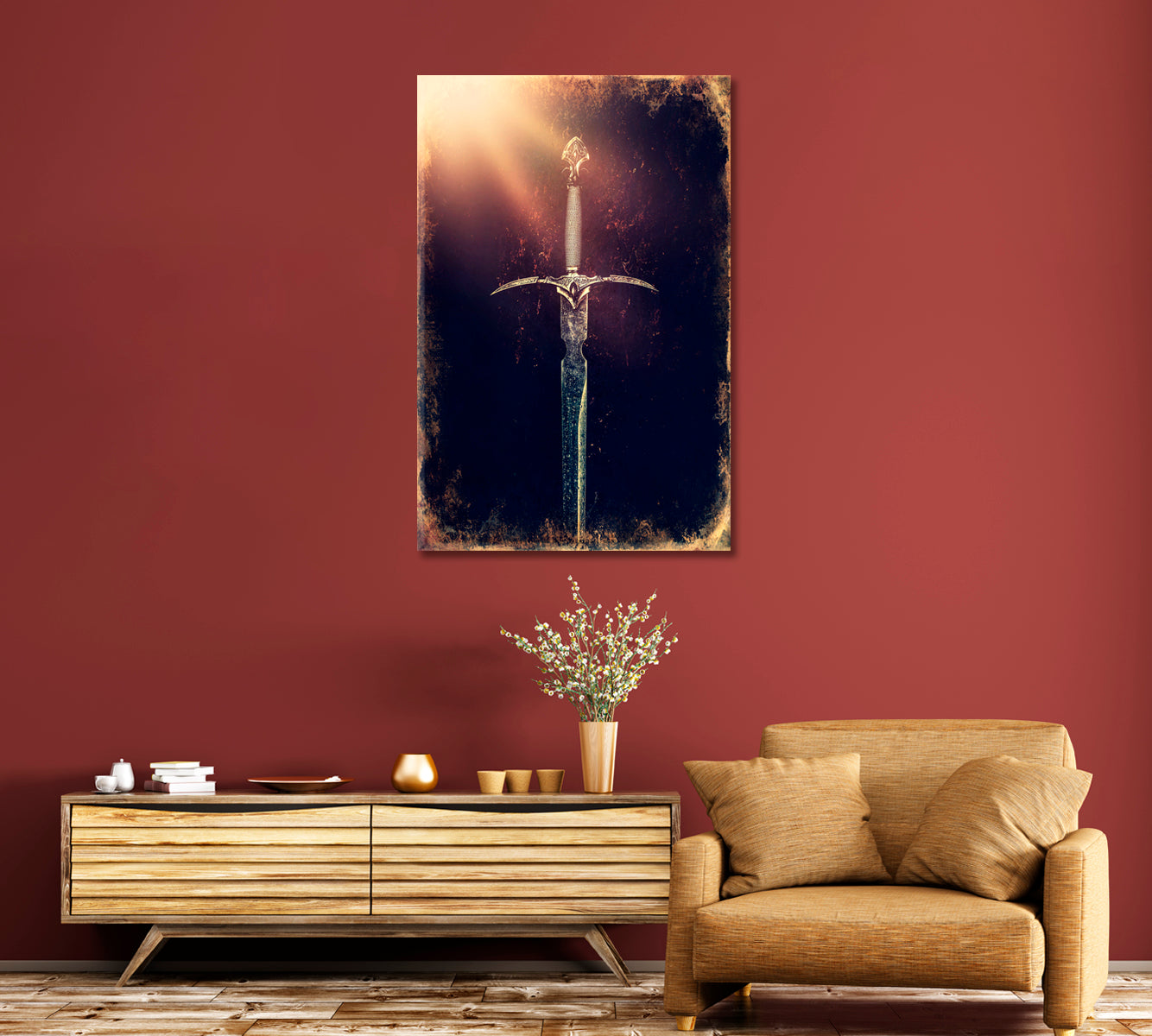 Magic Sword Canvas Print-Canvas Print-CetArt-1 panel-16x24 inches-CetArt