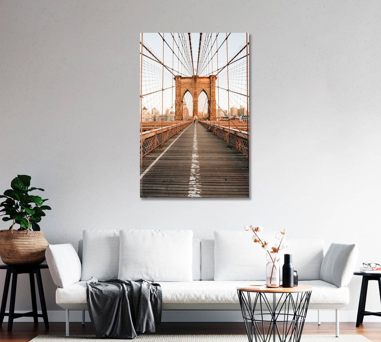 Brooklyn Bridge NYC Canvas Print-Canvas Print-CetArt-1 panel-16x24 inches-CetArt