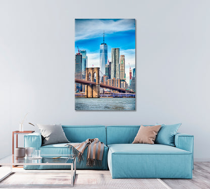 Lower Manhattan New York City Canvas Print-Canvas Print-CetArt-1 panel-16x24 inches-CetArt