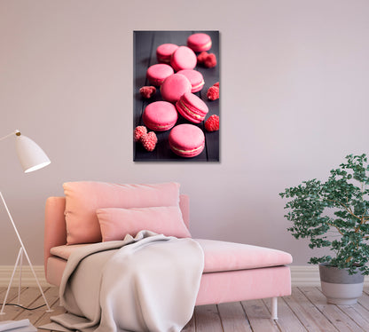 Raspberry Macarons Canvas Print-Canvas Print-CetArt-1 panel-16x24 inches-CetArt