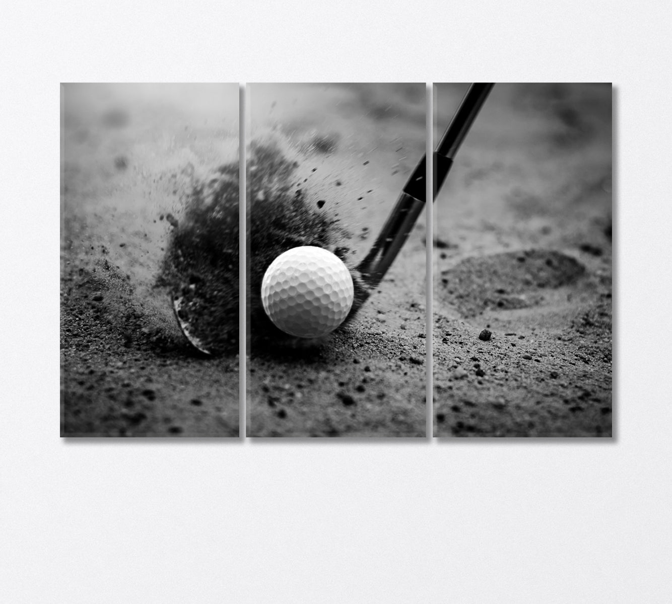 Hitting Down on the Golf Ball Canvas Print-Canvas Print-CetArt-3 Panels-36x24 inches-CetArt