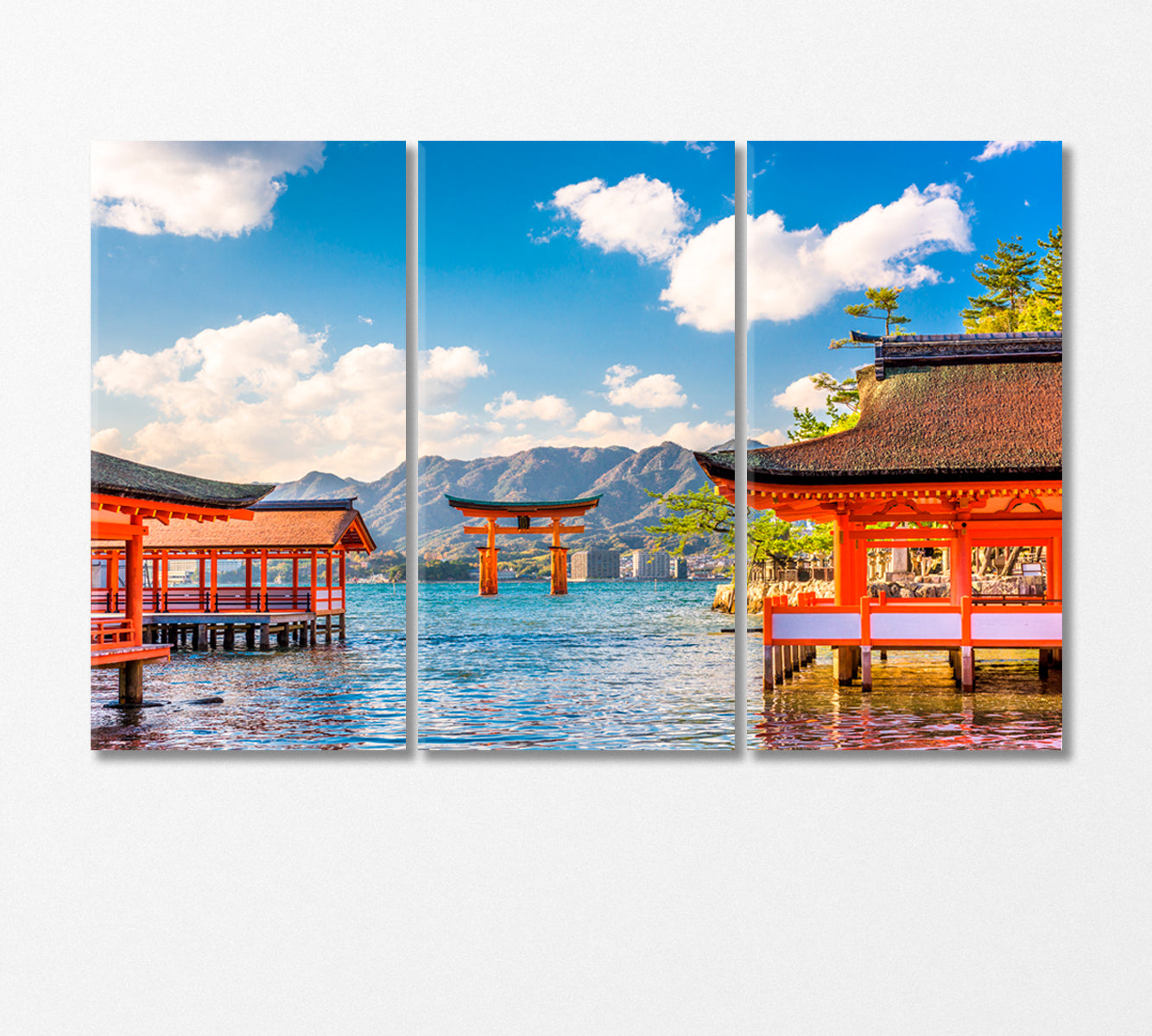 Itsukushima Shrine on Miyajima Island Japan Canvas Print-Canvas Print-CetArt-3 Panels-36x24 inches-CetArt