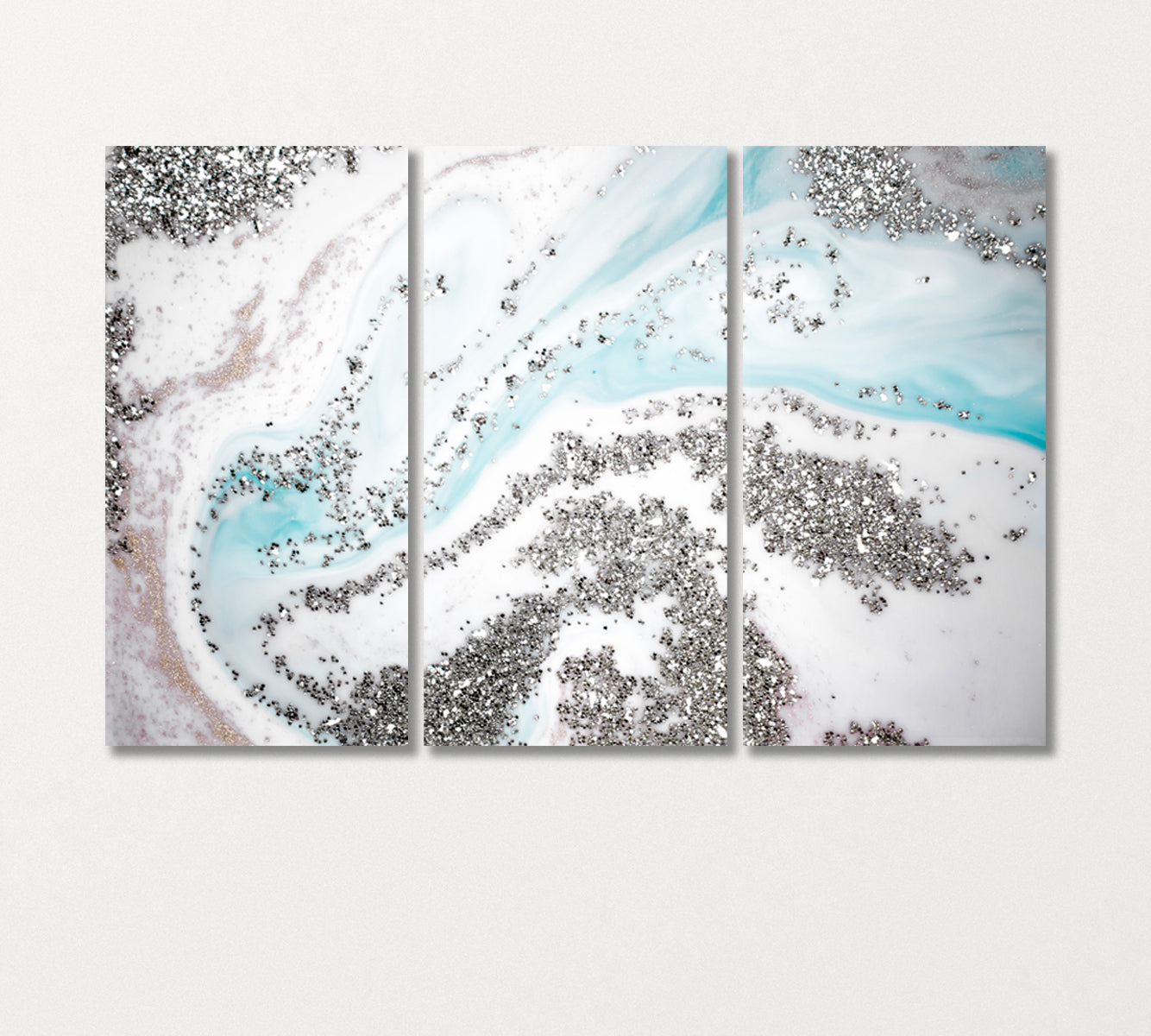 Abstract Liquid Marble in Pastel Colors Canvas Print-Canvas Print-CetArt-3 Panels-36x24 inches-CetArt