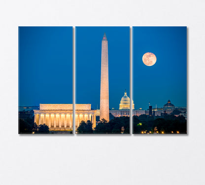 Washington Monument USA Canvas Print-Canvas Print-CetArt-3 Panels-36x24 inches-CetArt