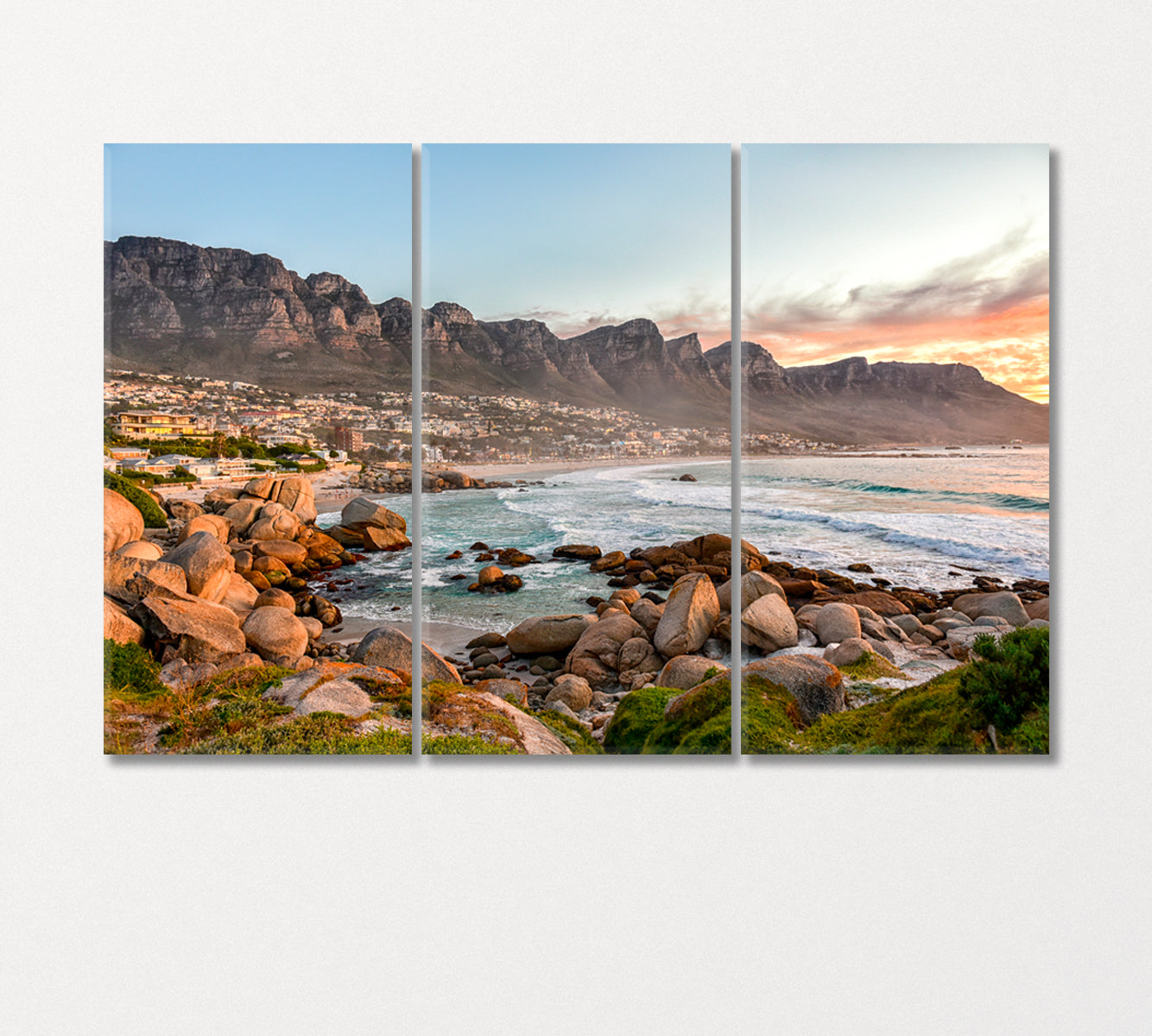 Camps Bay Beach South Africa Canvas Print-Canvas Print-CetArt-3 Panels-36x24 inches-CetArt