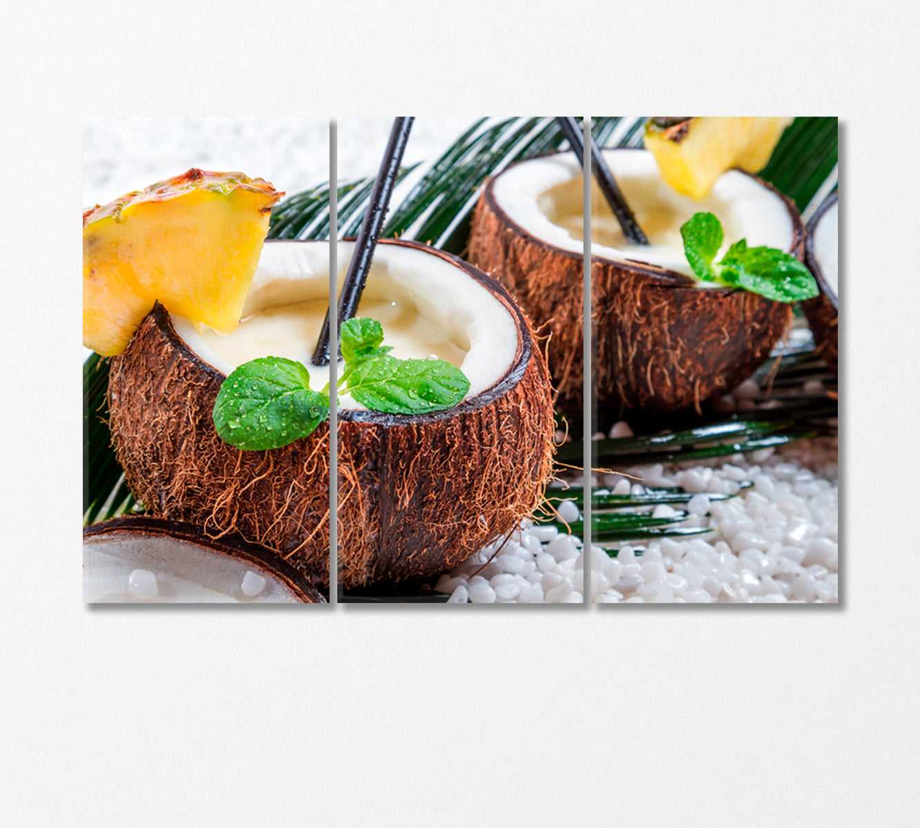 Fresh Coconut Canvas Print-Canvas Print-CetArt-3 Panels-36x24 inches-CetArt