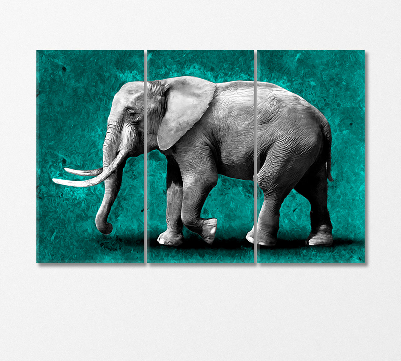 Abstract Elephant Canvas Print-Canvas Print-CetArt-3 Panels-36x24 inches-CetArt