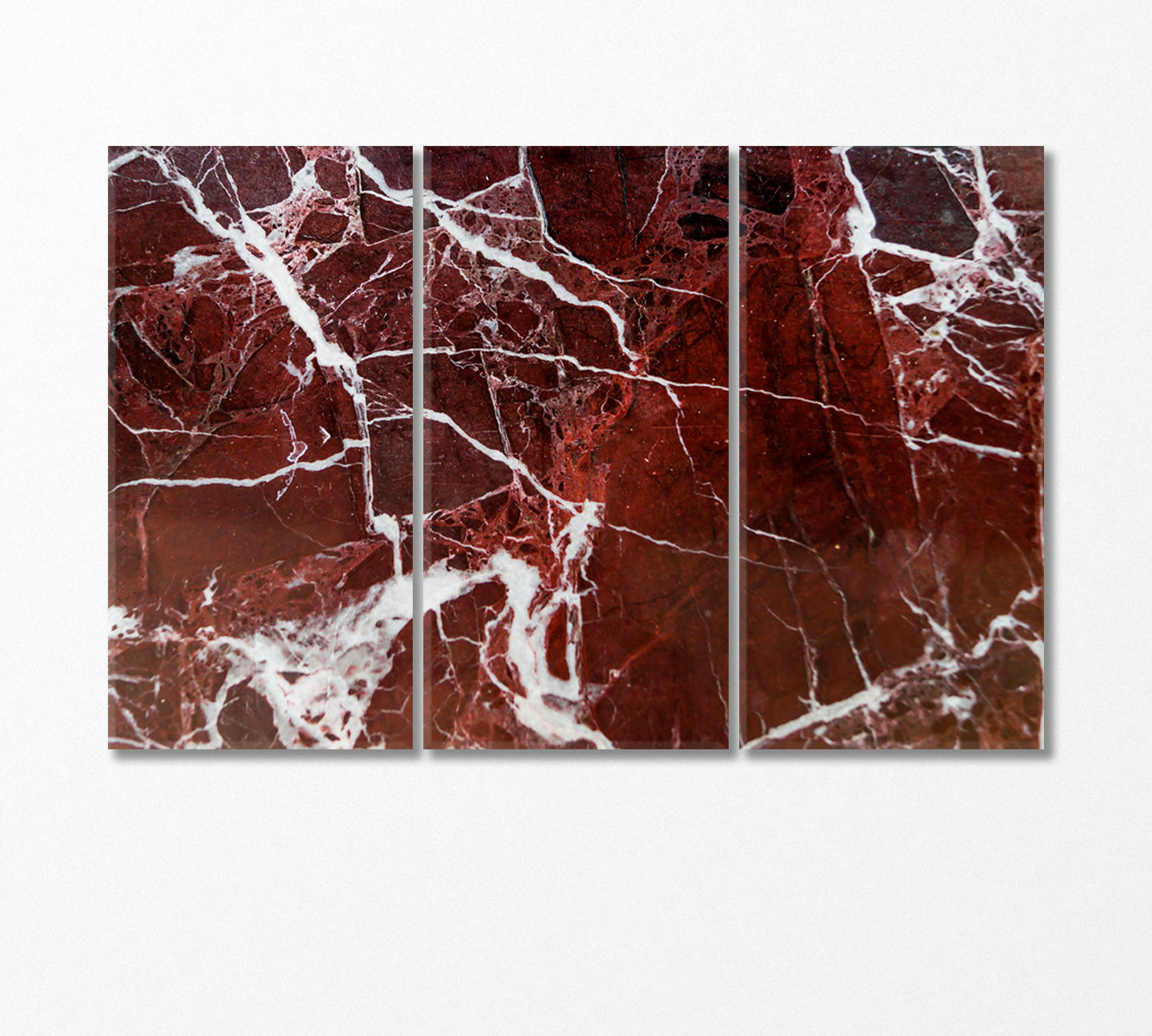 Dark Red Marble Canvas Print-Canvas Print-CetArt-3 Panels-36x24 inches-CetArt