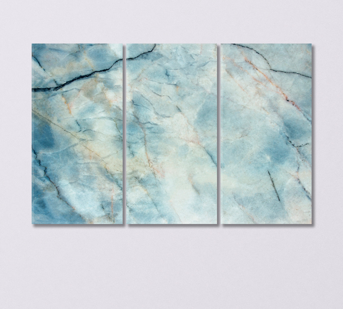 Beautiful Gray Blue Natural Marble Canvas Print-Canvas Print-CetArt-3 Panels-36x24 inches-CetArt