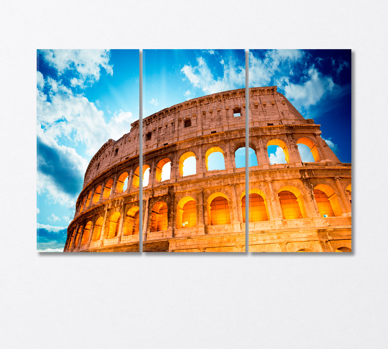 Colosseum Rome Italy Canvas Print-Canvas Print-CetArt-3 Panels-36x24 inches-CetArt