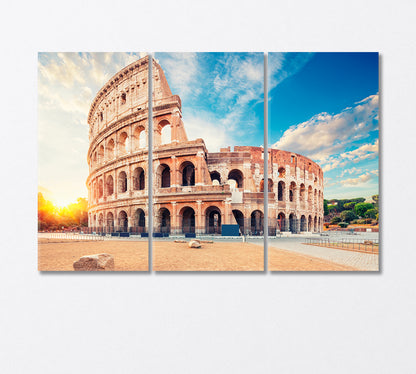 Colosseum or Flavian Amphitheater Rome Italy Canvas Print-Canvas Print-CetArt-3 Panels-36x24 inches-CetArt