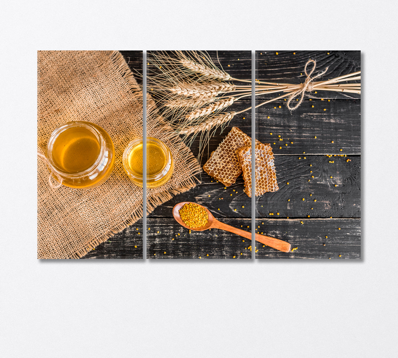 Honey with Honeycombs Canvas Print-Canvas Print-CetArt-3 Panels-36x24 inches-CetArt