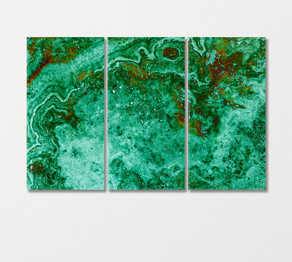 Emerald Green Marble Canvas Print-Canvas Print-CetArt-3 Panels-36x24 inches-CetArt