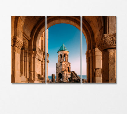 Old Walls and Bell Tower of Bagrati Temple Kutaisi Georgia Canvas Print-Canvas Print-CetArt-3 Panels-36x24 inches-CetArt