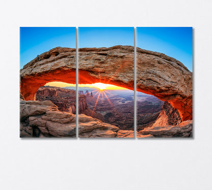Sunrise at Arch Places Canyonlands Park Utah USA Canvas Print-Canvas Print-CetArt-3 Panels-36x24 inches-CetArt